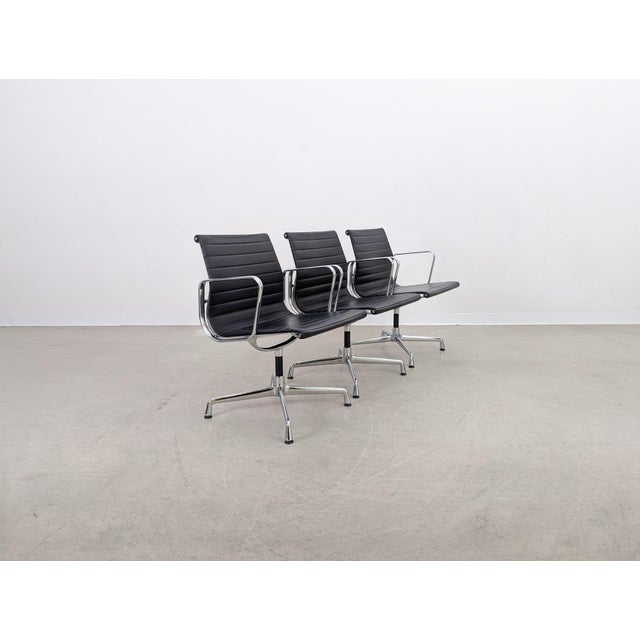 EA 108 Chair in Black Leather by Charles & Ray Eames for Vitra For Sale - Image 5 of 17