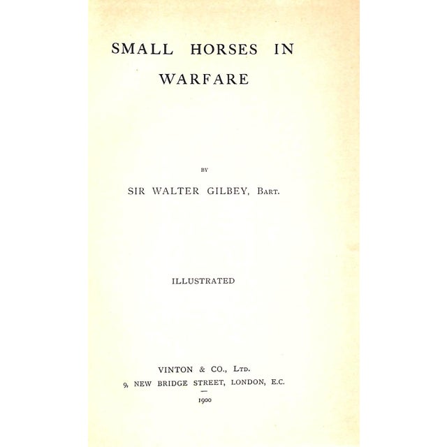 GILBEY, Sir Walter Bart. [49] pp. Vinton & Co., Ltd. 1900 8 3/4" x 5 3/4"