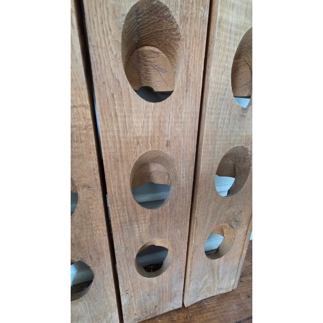 Vintage Wooden Champagne Riddling Rack With Taittinger Lettering For Sale - Image 12 of 15