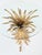 Mid 20th Century Italian Wheat Sheaf Low Table of Gilt Metal With Round Top of Glass For Sale - Image 5 of 9