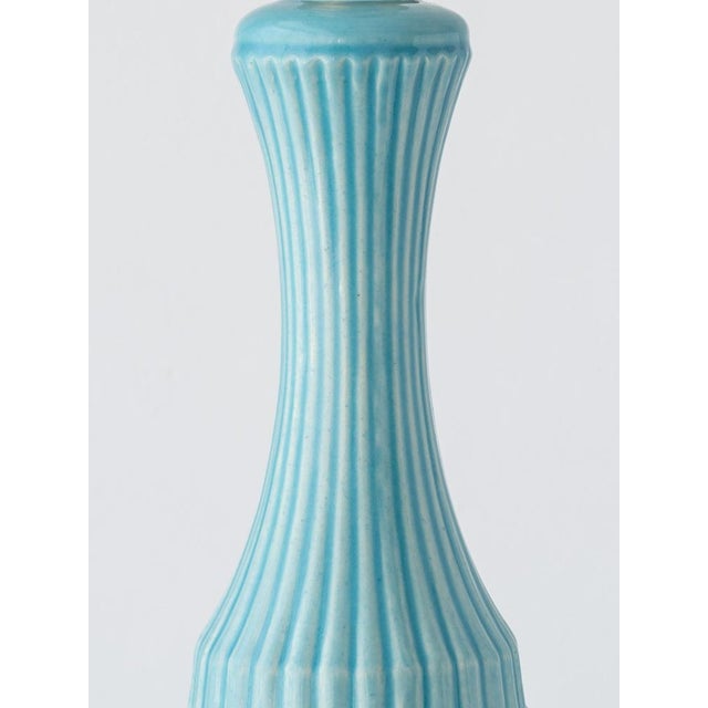 Tall Vintage Casa Pupo Turquoise Botanical Ceramic Table Lamp, 1960s For Sale - Image 10 of 18