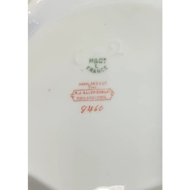 Ivory Antique Oval Scalloped Edge Porcelain Serving Dish Haviland & Co For Sale - Image 8 of 10