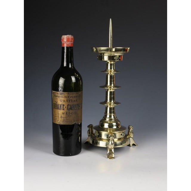 18th Century Brass Ecclesiastical Pricket Candlestick, 17501800 by Unknown for Unknown, 1780 For Sale - Image 3 of 15