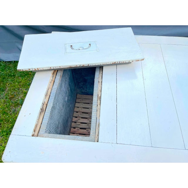 Early 20th Century White Wooden Art-Deco Fridge-Cabinet, France 1920's For Sale - Image 5 of 7