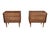 Mid-Century Modern 1960s Pair of Mid-Century Modern Walnut Nightstands With Recessed Pulls For Sale - Image 3 of 14