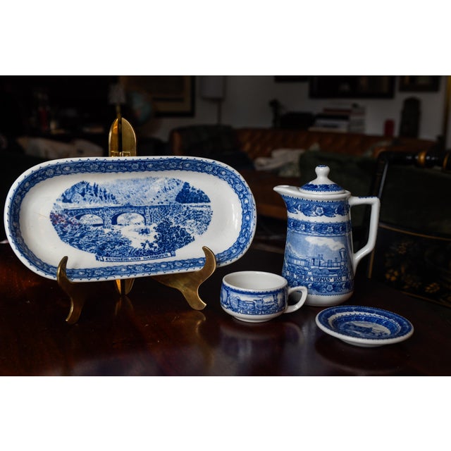 This 4 piece set of Shenango China Restaurant Ware was made for the centennial anniversary of the Baltimore and Ohio...