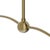 Metal Gable Linear Chandelier, Antique Brass with Storm Blue Shade For Sale - Image 7 of 9