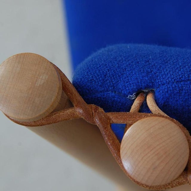 Spoke Back Sofa in Blue Fabric by Børge Mogensen, 1990s For Sale - Image 12 of 18