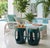 Teal Vintage Italian Teal Ceramic Garden Stools, 2 Pieces For Sale - Image 8 of 12