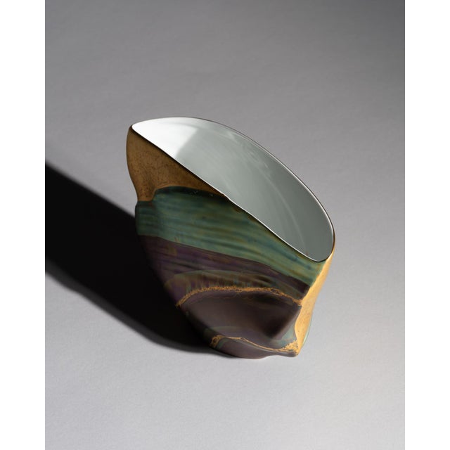 Brown Porcelain Vases by Johan Van Loon and Helmut Drexler for Rosenthal, 1993, Set of 2 For Sale - Image 8 of 15
