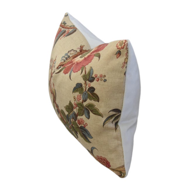 2020s Designer Lee Jofa Botanical Floral & Birds Feather/Down Pillow For Sale - Image 5 of 8