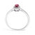 10K White Gold 5X3MM Oval Pink Tourmaline and Diamond Accent Halo Ring (I-J Color, I1-I2 Clarity) - Ring Size 6 For Sale In New York - Image 6 of 7