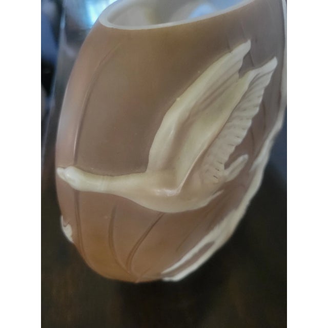 1930s Vintage Geese Vase by Phoenix Glass For Sale In Dallas - Image 6 of 12