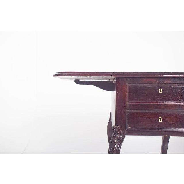 English Potty Table with Flaps, 1890s For Sale - Image 4 of 11