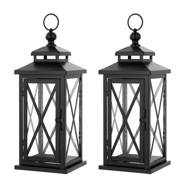 Lirio 17.5" Black Small Outdoor Lantern, Set of 2 For Sale In Philadelphia - Image 6 of 6