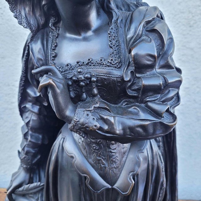 Mathurin Moreau, Mary Stuart, 19th Century, Bronze For Sale - Image 4 of 15