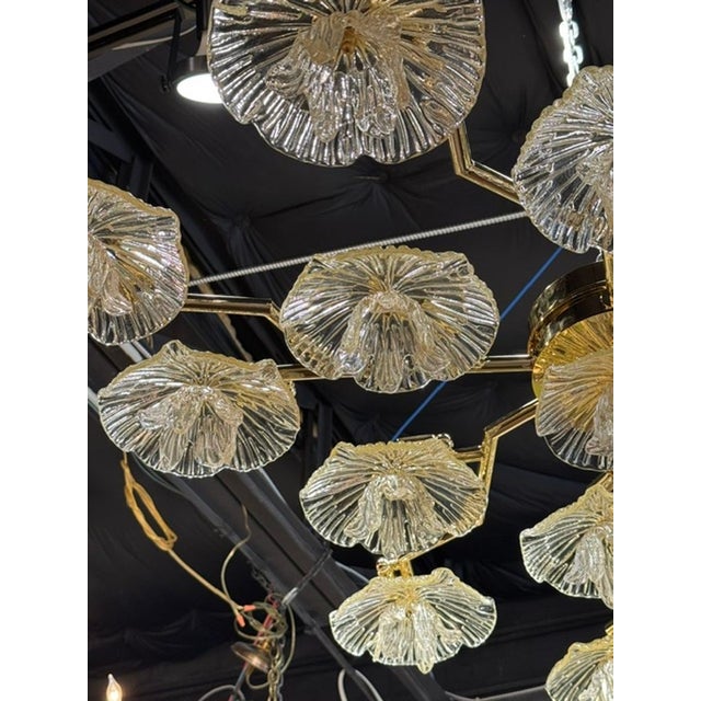 Gold Murano Flush Mount For Sale - Image 4 of 6
