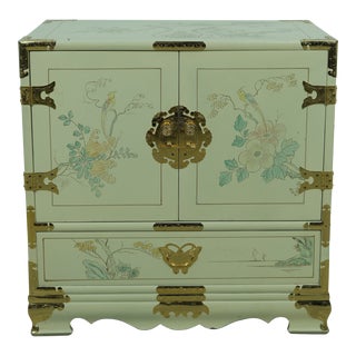 Chinoiserie Paint Decorated Nightstand or Accent Chest For Sale