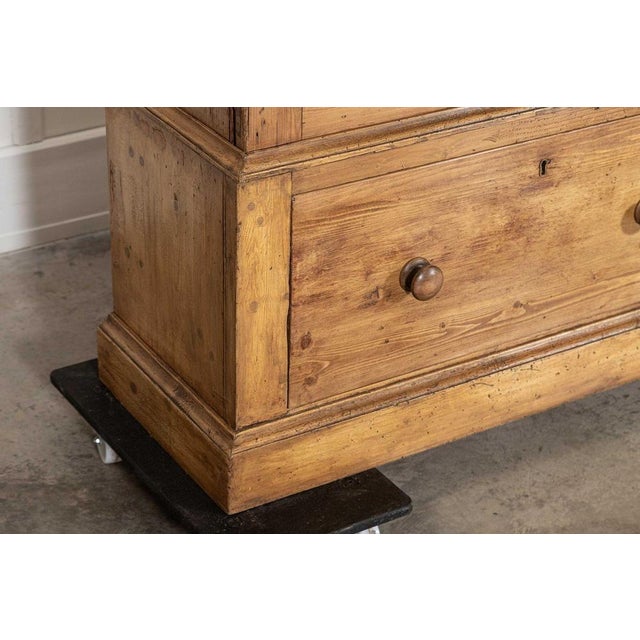 Monumental 19th Century English Pine Housekeepers Cupboard, 1880s For Sale - Image 13 of 16