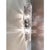 Contemporary luxury modern wall sconces made in transparent hammered Murano glass. Set of two impressive pieces in chromed...
