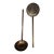 Antique Hand-Forged Iron and Brass Ladle & Perforated Skimmer, C. 19th Century For Sale