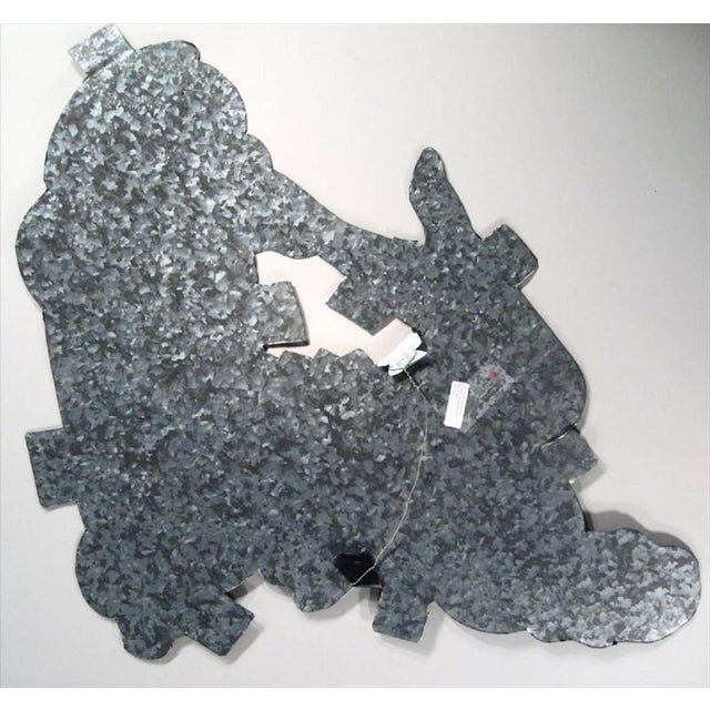 Seymour ChwastGirl on a Buick Painting on Metal Cut Out Sculpture Wall Hanging For Sale In Miami - Image 6 of 7