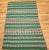 Late 20th Century Vintage American Southwestern Blanket, Handwoven Stripe Pattern, Green & Ivory, 5’ X 8’ For Sale - Image 5 of 12