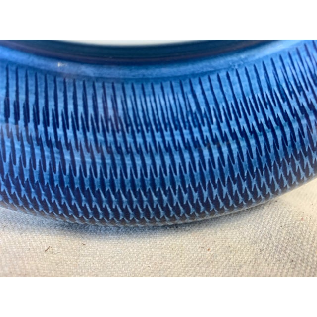 Vintage Japanese Blue & White Art Bowl For Sale In New Orleans - Image 6 of 10