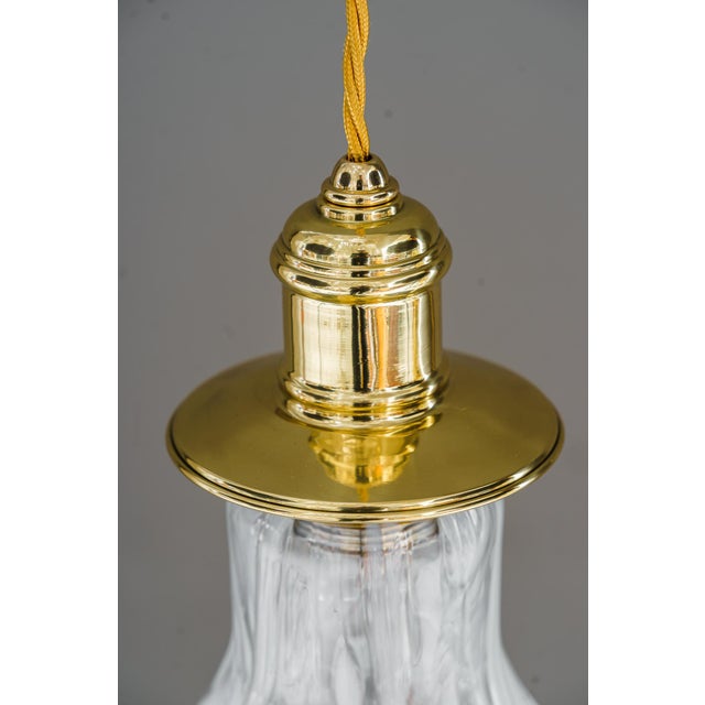 Art Deco Pendants with Opaline Glass Shades, Vienna, 1920s, Set of 2 For Sale - Image 13 of 15