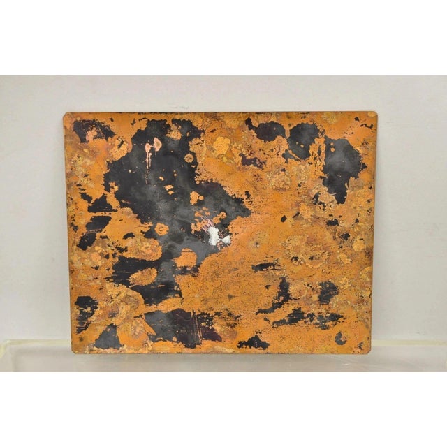 Green Late 20th Century Dom Dominic Mingolla Enamel on Copper Girl in Green Forest and Tall Trees For Sale - Image 8 of 9