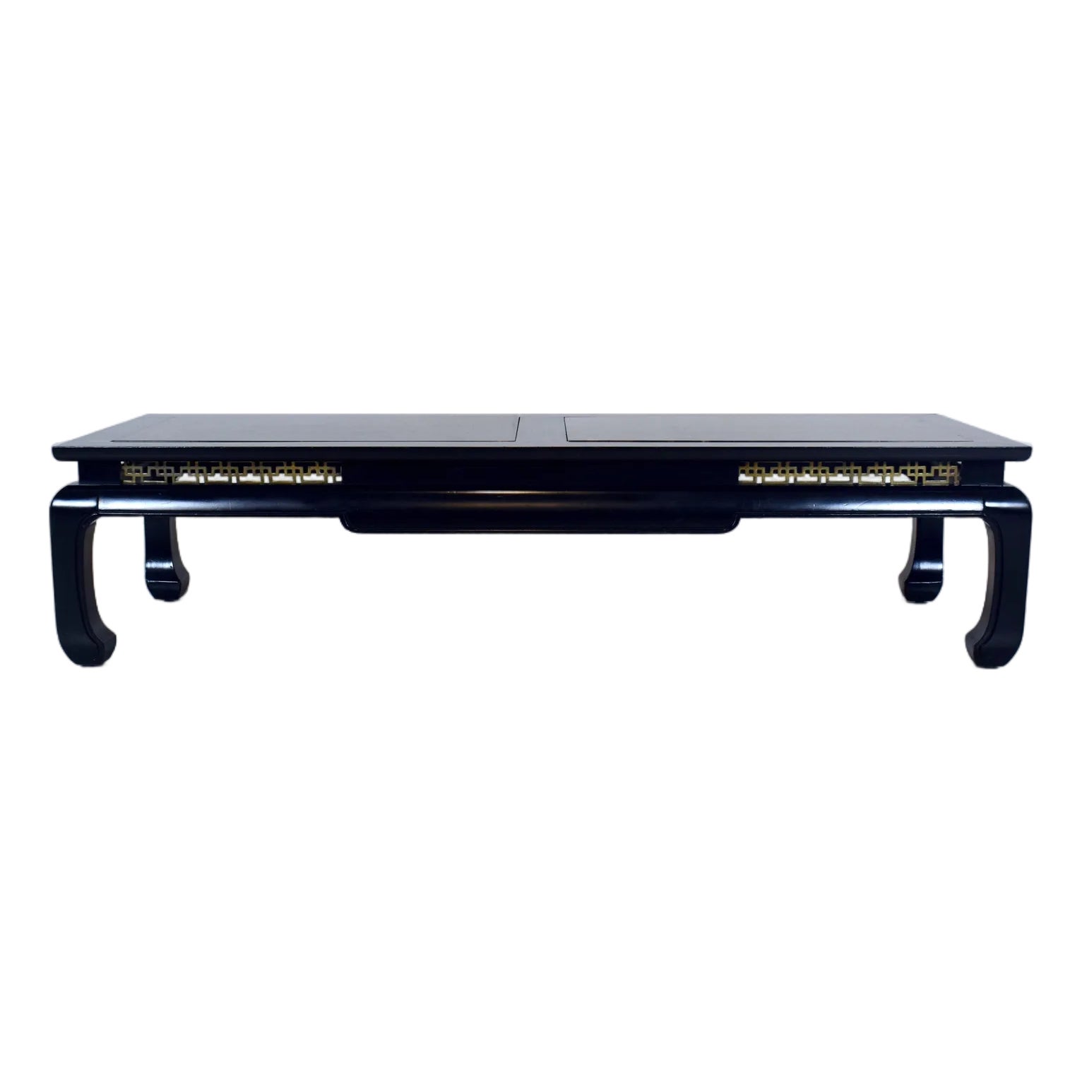 Ming Style Coffee Table With Stone Inserts Top | Chairish