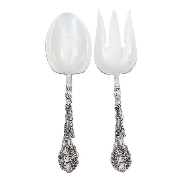 1888 Sterling “Versailles” Salad Set - A Pair For Sale
