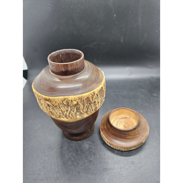 Japanese Vintage Japanese Lacquered Wood Turned Tea Caddy (Chatsubo). For Sale - Image 3 of 3