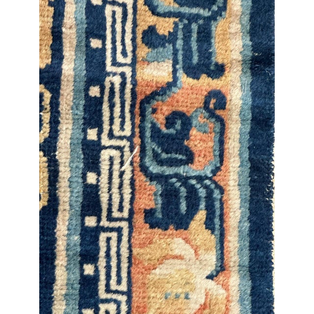 Antique Chinese Cotton and Wool Rug For Sale - Image 10 of 18