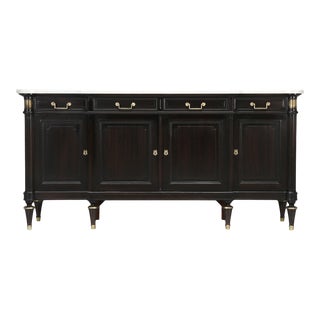 Restored Louis XVI Style Buffet Stained Brown For Sale