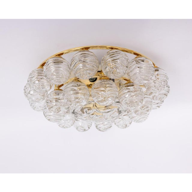 1970s Sputnik Snow Balls Flush Mount in Glass attributed to Doria, Germany, 1970s For Sale - Image 5 of 18