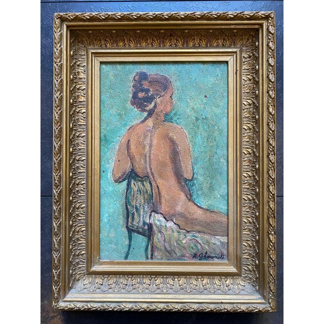 Roberto Gherardi, Nu de Dos, 1980s, Oil on Canvas For Sale - Image 3 of 10