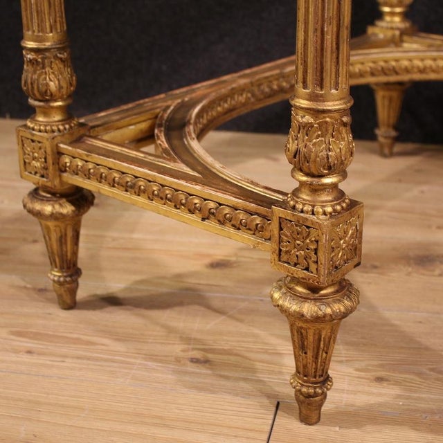 Louis XVI French Lacquered and Gilded Side Table by Sormani, 1920 For Sale - Image 15 of 16
