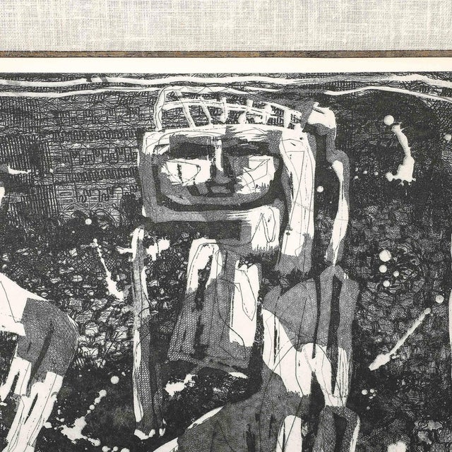 Louise Nevelson Louise Nevelson Mid-Century Etching Entitled "One Ancient Figure" Edition Artist's Proof Signed For Sale - Image 4 of 14