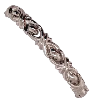 14 Karat White Gold Link Bracelet, Italy