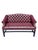 Vintage Tufted Chesterfield Style Sofa or Settee With Brass Rivets English traditional style seating See my shop for...