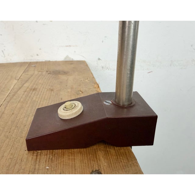 Industrial German Blue Workshop Table Lamp from Reif Dresden, 1960s For Sale - Image 4 of 18