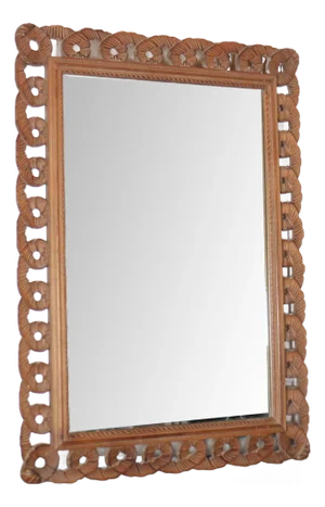 Spanish Carved Pine Mirror, 1920s