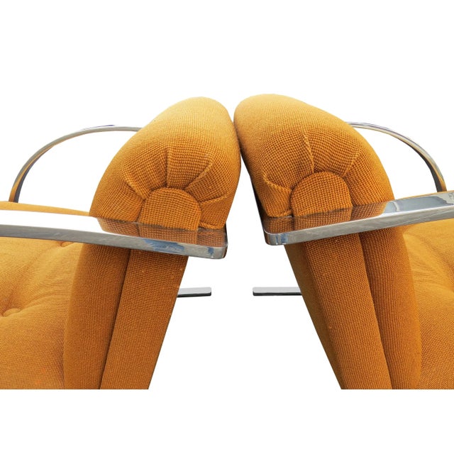 Metal Vintage Brueton Arc Cantilever Lounge Chairs by Charles Gibilterra - a Pair For Sale - Image 7 of 12