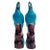 Early 20th Century Early 20th Century Chinese Turquoise Porcelain Perched Phoenix Birds - A Pair For Sale - Image 5 of 10