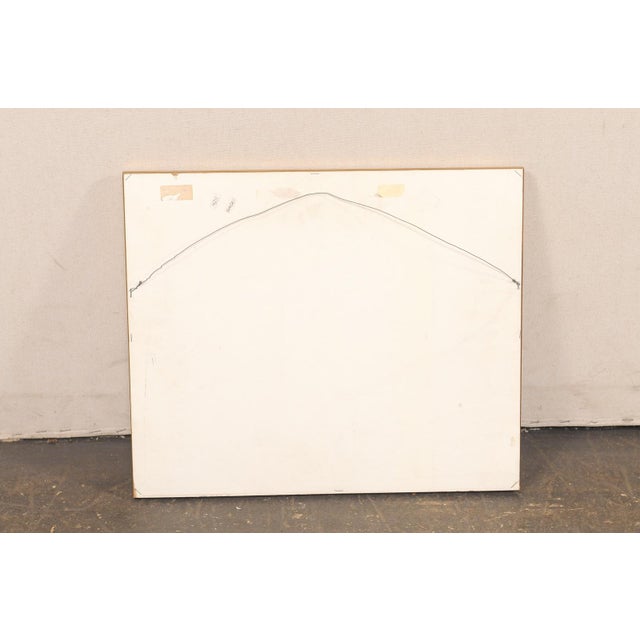 Mid-Century Modern Mid 20th Century Swedish Coastal Painting W/ Wind Swept Trees For Sale - Image 3 of 13