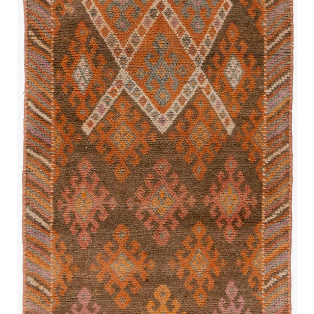 1940s Vintage Circa 1940 Turkish Oushak Runner 2ft 10in X 11ft 11in For Sale - Image 5 of 8