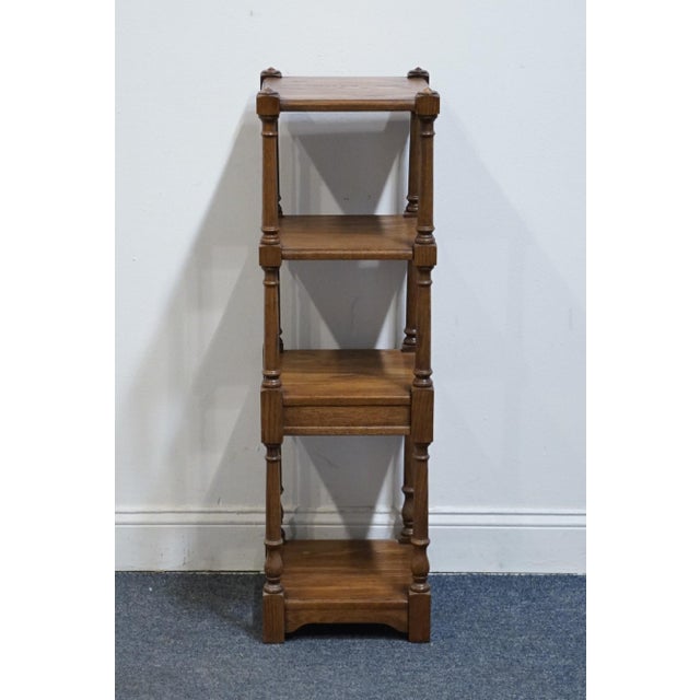 American Pennsylvania House Solid Oak Rustic European Style 12" Square Tiered Shelf / Etagere For Sale - Image 3 of 8