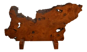 Sculptural Japanese Keyaki Wood Partition in the Style of Nakashima