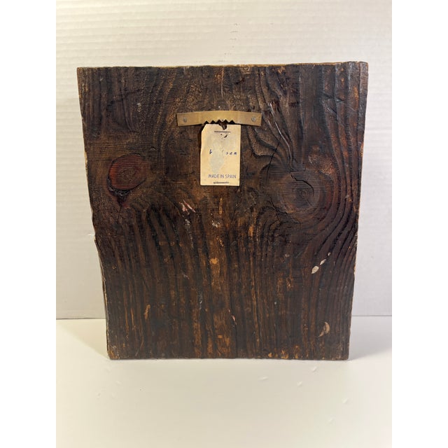 Wood Vintage Verboan Hand Carved Wooden Zodiac Sagittarius Relief Wall Plaque For Sale - Image 7 of 7